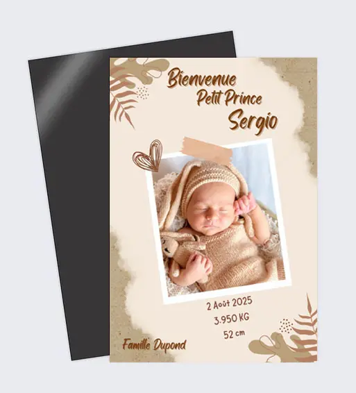 Faire-part aimanté Sergio