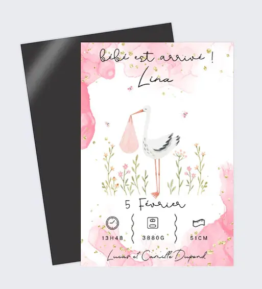 Faire-part aimanté Lina