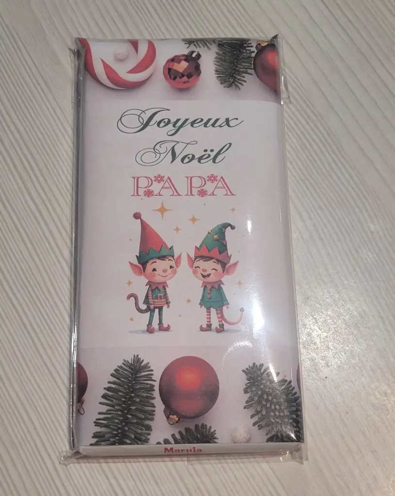 Tablette de chocolat personnalisé