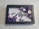 Cadre fleurs violettes prénom 15€